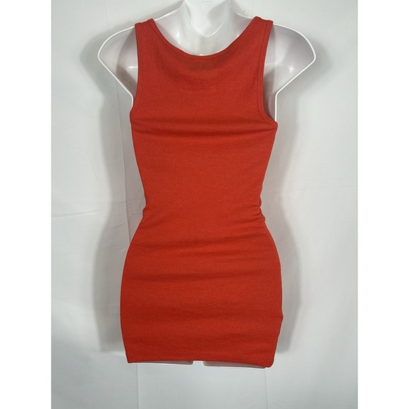 VTG Old Navy Y2K Ribbed Knit Long Fitted Tank Size M 2010 's Preppy Stretch Bias - Picture 4 of 11